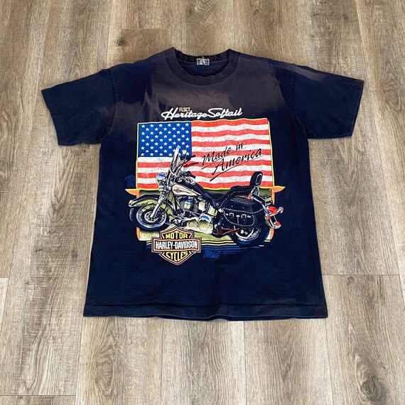 バイクウェア・装備 Harley-Davidson vintage Tshirt80s USA Harley Davidson Motorcycles Vintage 80's Biker Tee Shirt T