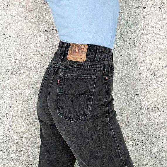 Levi's 521 Black Vintage Cropped Jeans / Size 25 26