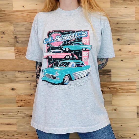 90's Vintage Classic Cars 50's Antique Models Old School Tee Shirt T-Shirt