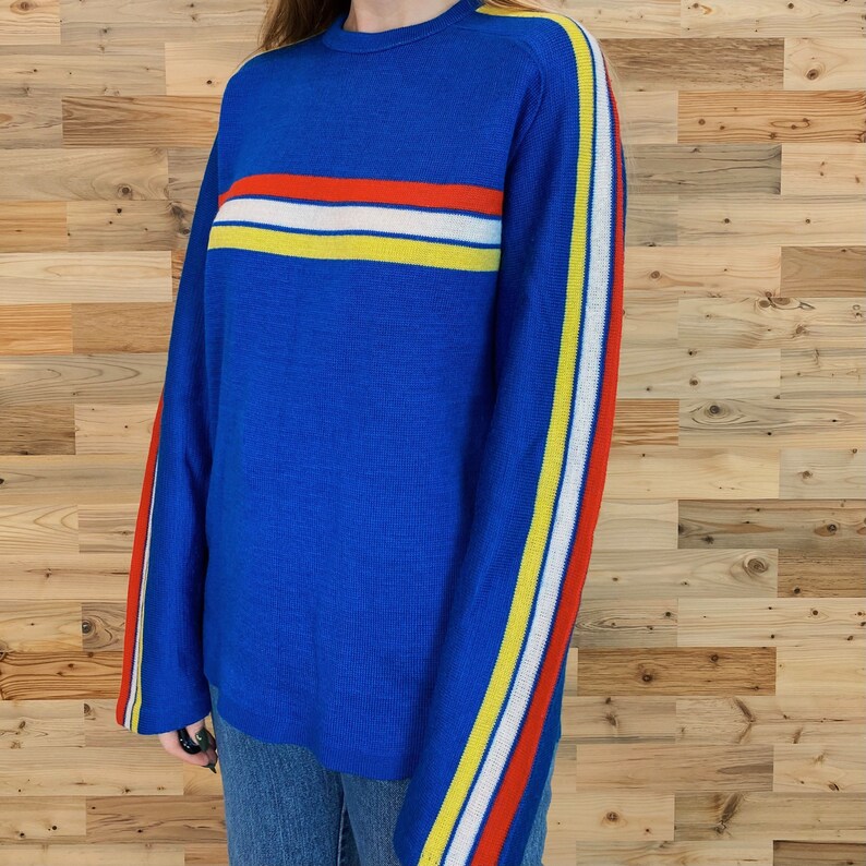 60's Sears King's Road Striped Knit Sweater Top image 2