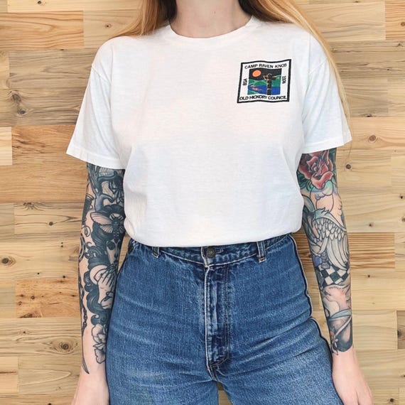 70's Vintage BSA 1974 Camp Raven Knob Old Hickory Council Tee Shirt T-Shirt