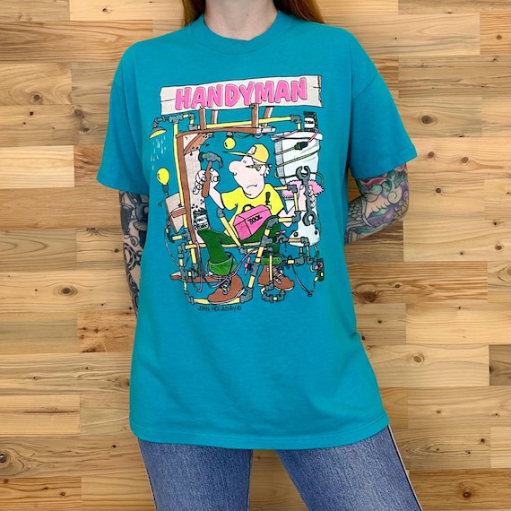 Handyman Funny Vintage John Holladay Cartoon Art Tee Shirt T-Shirt