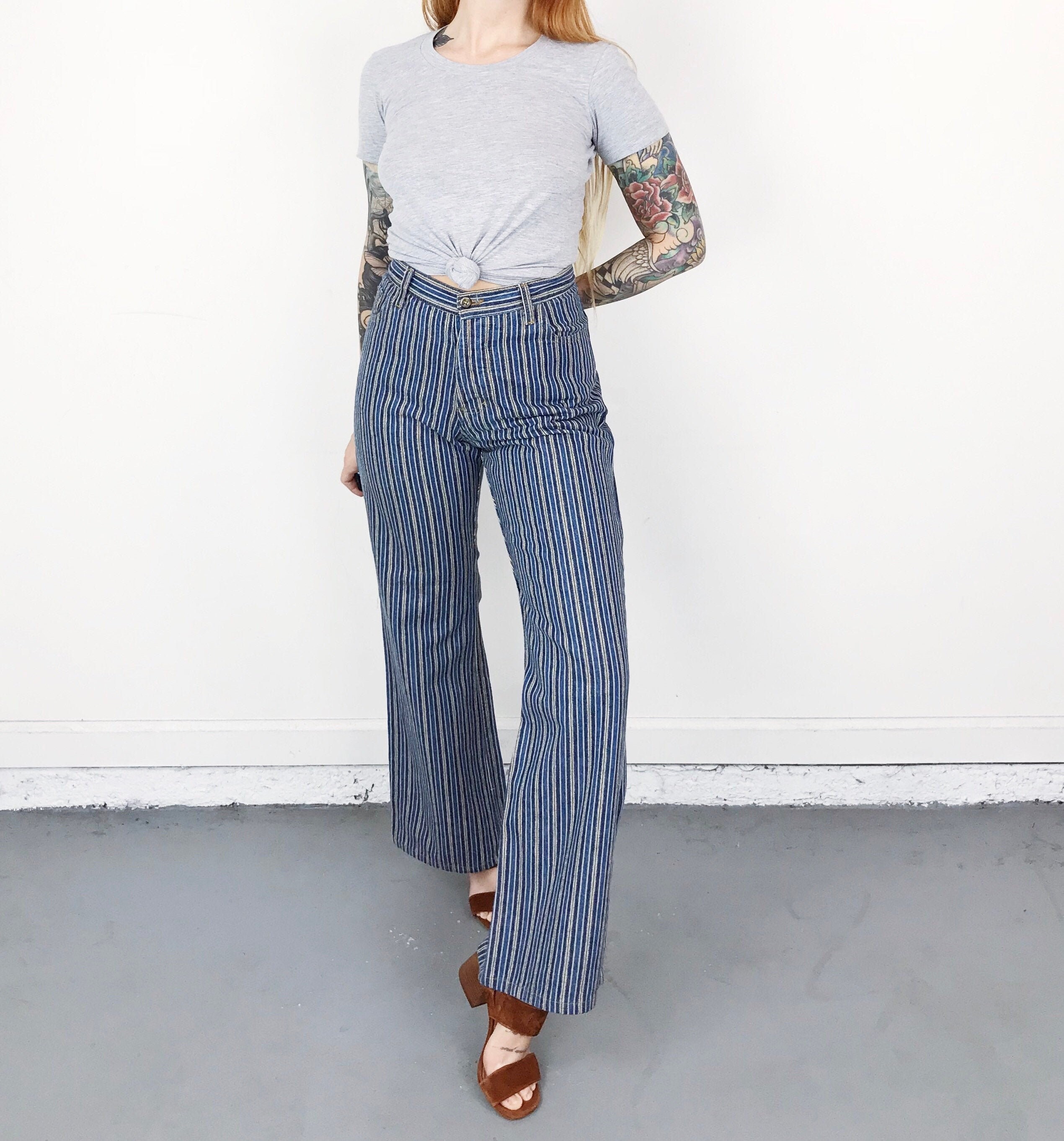 high waisted bell bottom pants
