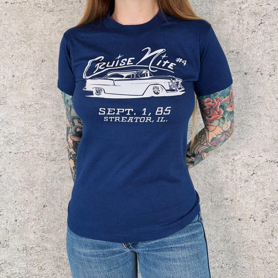 Vintage 1985 Cruise Nite Graphic Retro Tee Shirt T-Shirt