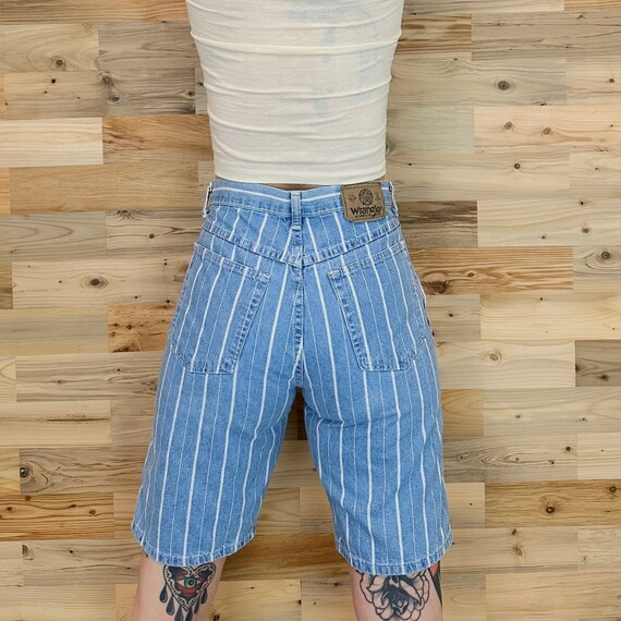 Wrangler Vintage Pinstriped Bermuda Jean Shorts / Size 26