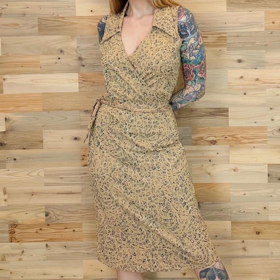 Vintage Y2K Stretchy Sleeveless Summer Midi Dress