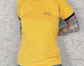 Vintage 70s Purdue '77' Jersey T-shirt Champion Blue Bar - Etsy
