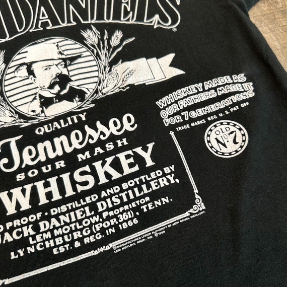 80's Jack Daniels Tennessee Whiskey Vintage Tee S… - image 3