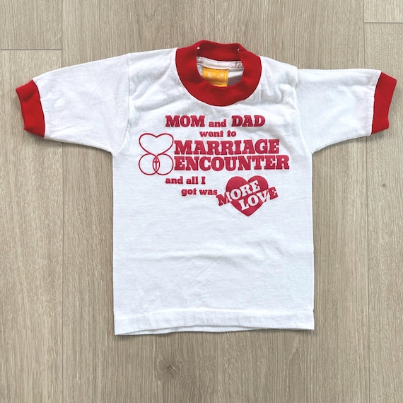 70's Vintage Marriage Encounters Funny Ringer Baby Tee Shirt T-Shirt / Youth Toddler Size