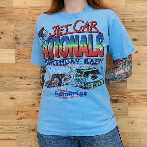 Vintage Texas Motorplex Jet Car Nationals Racing Tee Shirt T-Shirt