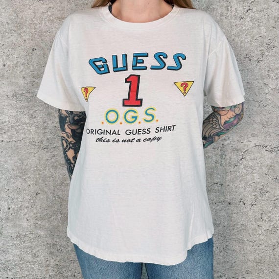 90's Guess Vintage Worn In Graphic Tee Shirt T-Shirt