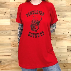 70's Vintage Pendleton Round-Up Western Rodeo Oregon Tee Shirt T-Shirt