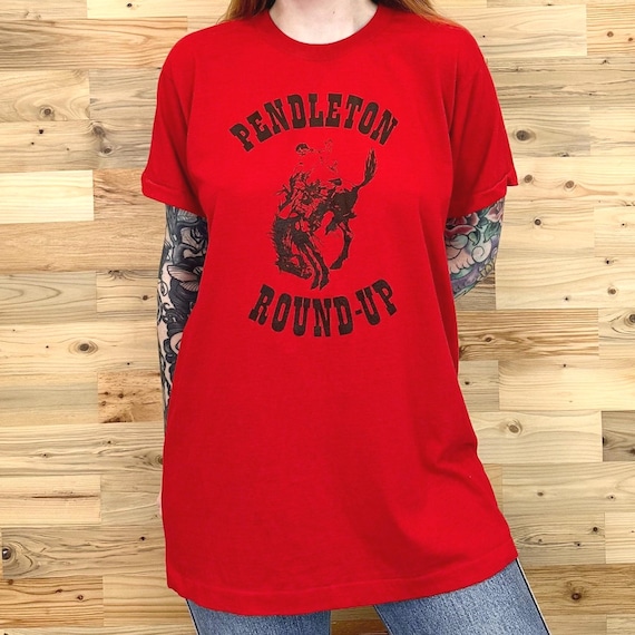 70's Vintage Pendleton Round-Up Western Rodeo Oregon Tee Shirt T-Shirt