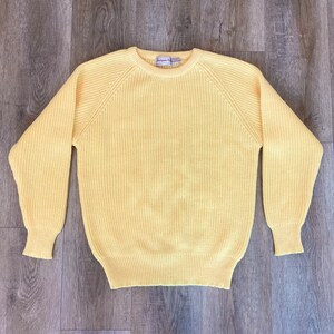 Vintage Yellow Soft Cozy Fisherman Pullover Sweater image 7