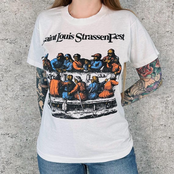 80's Vintage Saint Louis StrassenFest German Celebration Tee Shirt T-Shirt