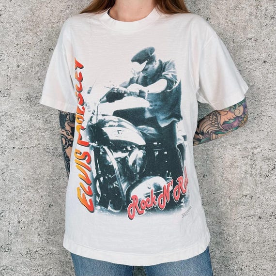 90's Elvis Presley Rock N' Roll Vintage Tee Shirt T-Shirt