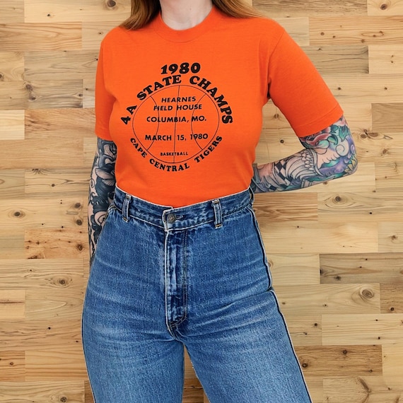 Vintage 1980 State Champs Basketball Retro Tee Shirt T-Shirt