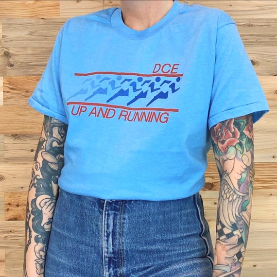 80's Soft Comfy Vintage DCE Up and Running AT&T Retro Tee Shirt