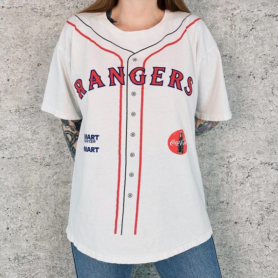 90's Texas Rangers Jersey-Style Greer Tee Shirt T-Shirt