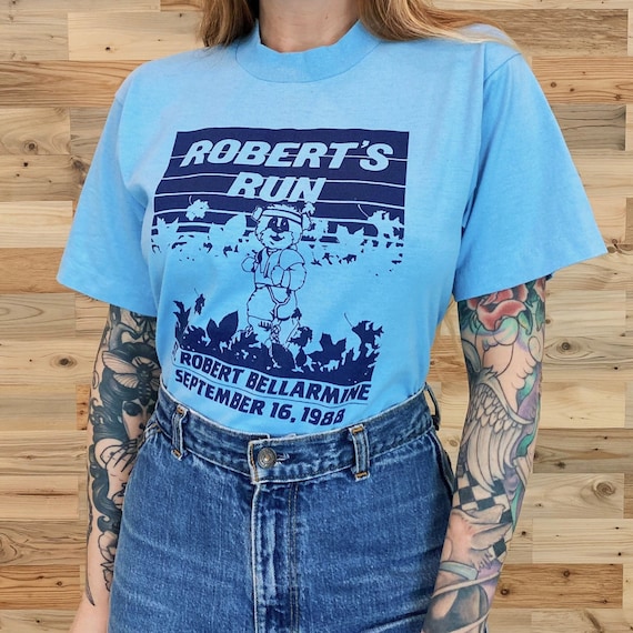 80's Vintage Charity Marathon Tee Shirt T-Shirt