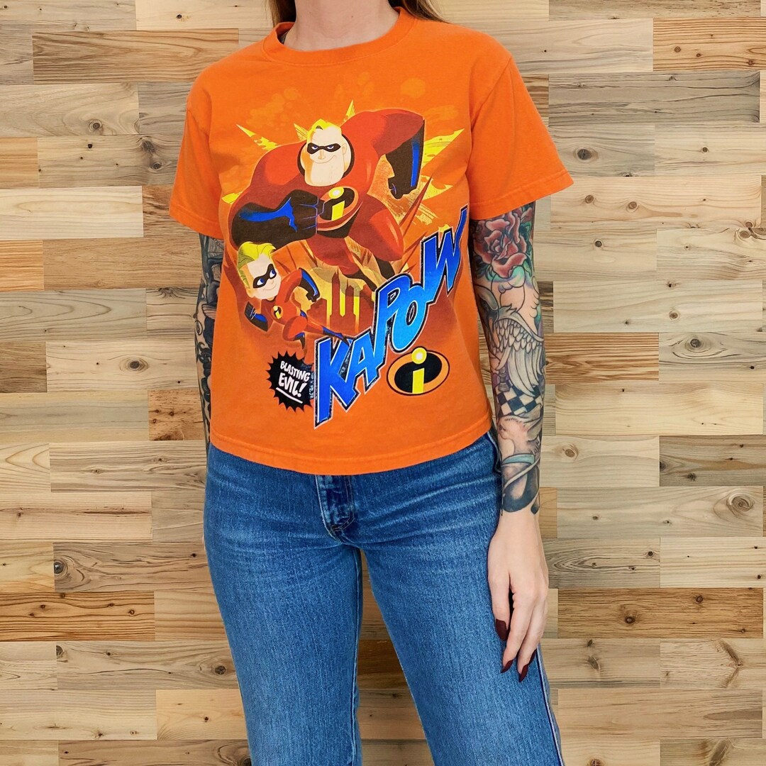 Disney Pixar the Incredibles Movie Y2K 2004 Tee Shirt T