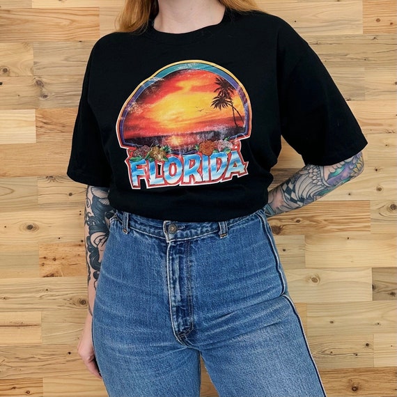 70's Vintage Florida Kitsch Travel Beach Tee Shirt T-Shirt