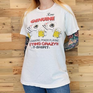 70年代リノヴィンテージポーカービール旅行お土産Tシャツ