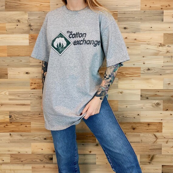 Vintage the Cotton Exchange Brand Logo Tee Shirt Etsy