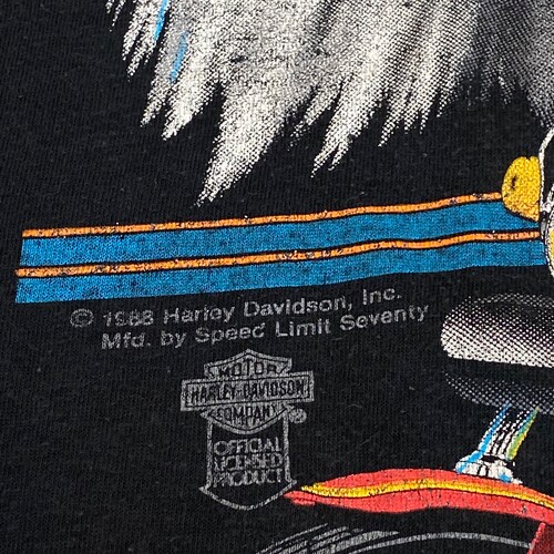 80's shops Harley Davidson Worn Thin Vintage Biker Tee Shirt
