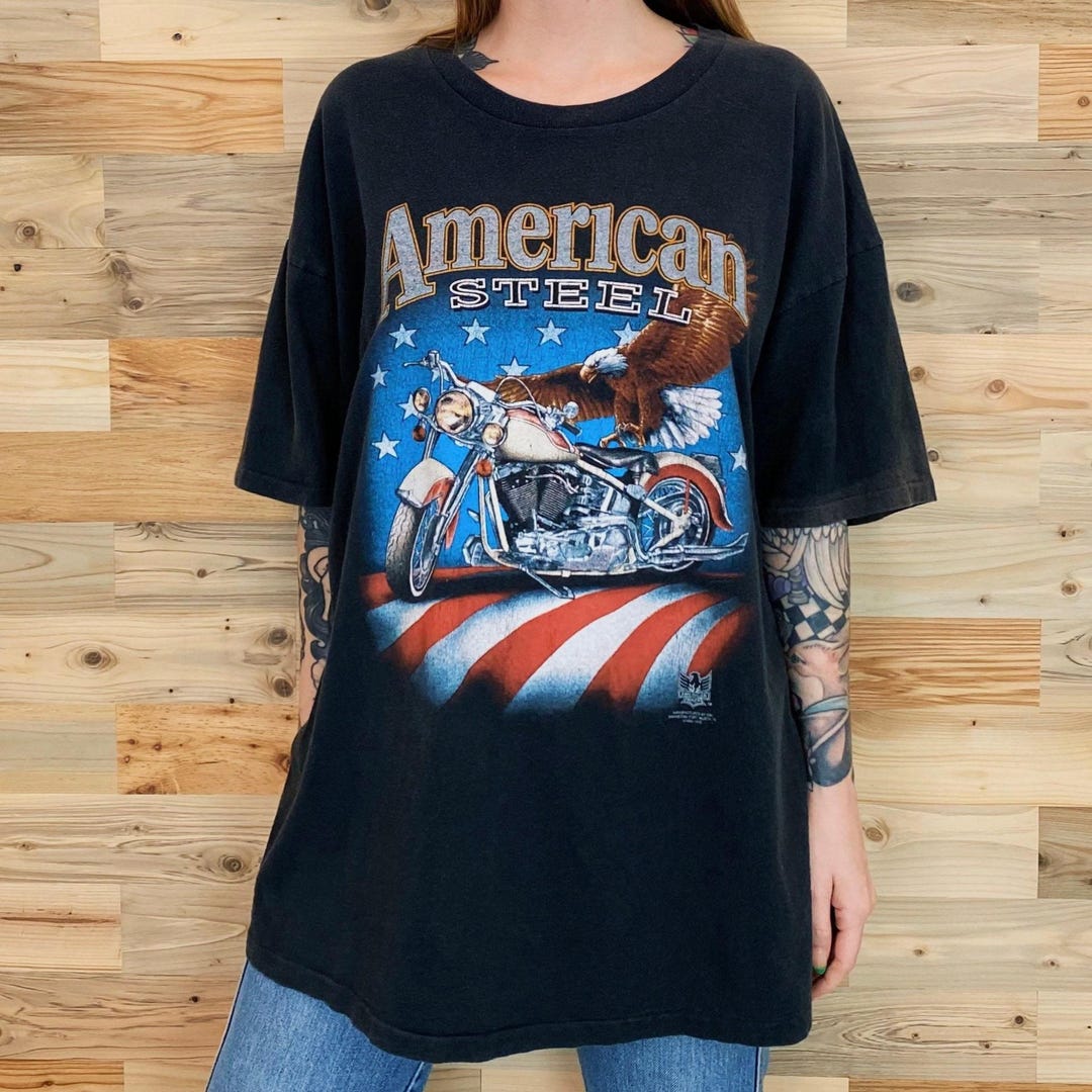 Harley Davidson 3D Emblem American Steel Motorcycle Vintage 1993