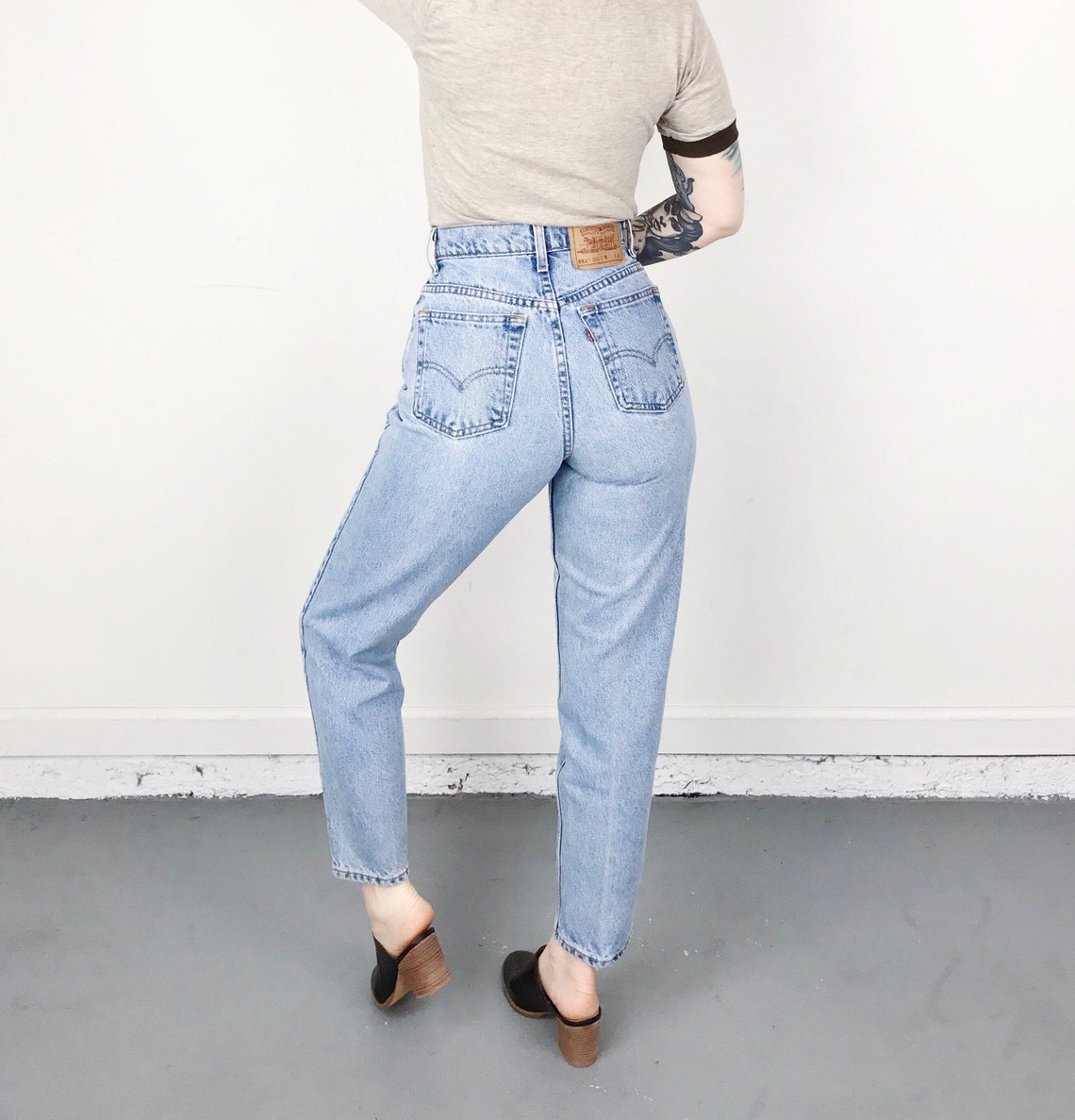 Levi's 551 High Waisted Tapered Ankle Vintage Mom Jeans // Etsy