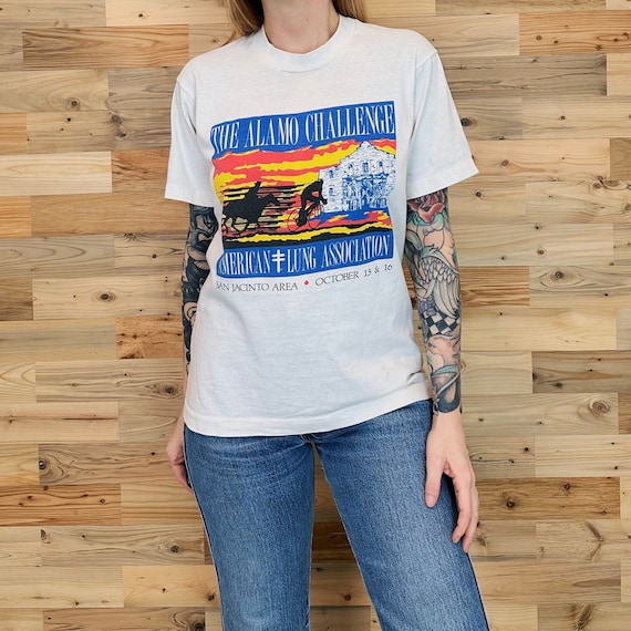 80's Soft Worn Vintage The Alamo Challenge American Lung Association T Shirt