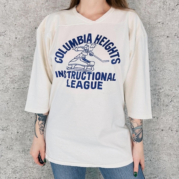 70's Columbia Heights Instructional League Hockey Jersey Tee Shirt T-Shirt