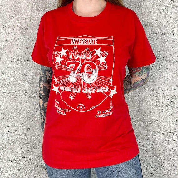 1895 Vintage Interstate 70 World Series Royals Cardinals Baseball Tee Shirt T-Shirt