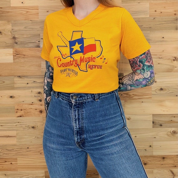 70's Johnnie High's Country Music Revue RARE Vintage Tee Shirt T-Shirt