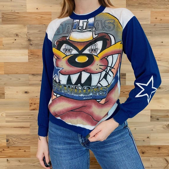 Dallas Cowboys Vintage Looney Tunes Taz Pullover Sweatshirt
