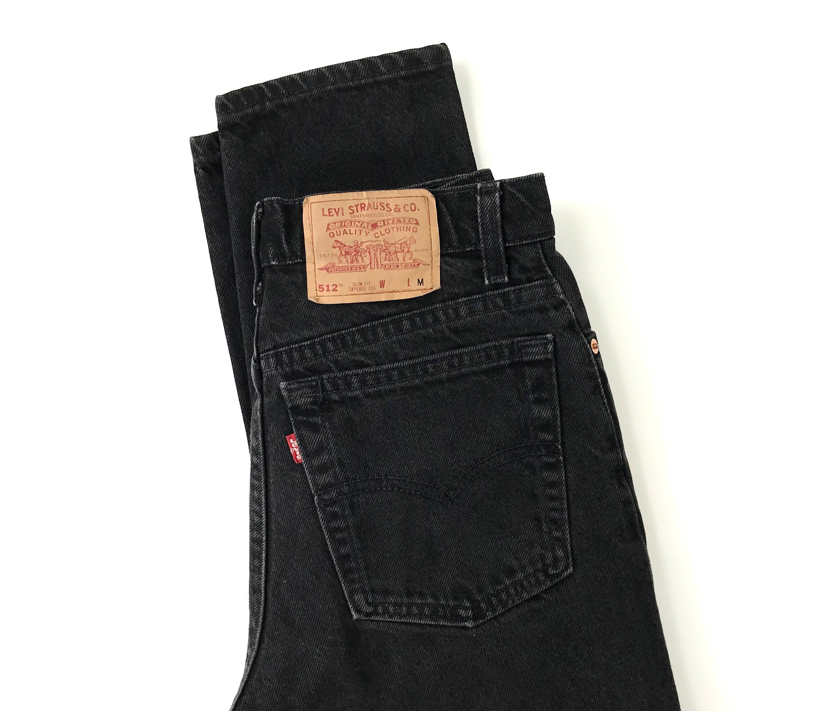 Levi's 512 Black Jeans / Size 26 27