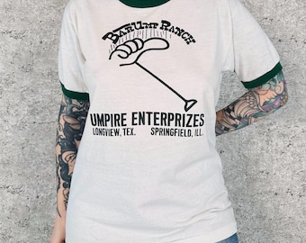 70's Vintage BarUmp Umpire Ranch Ringer Tee Shirt T-Shirt