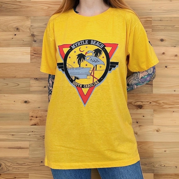Vintage Myrtle Beach South Carolina Travel Tee Shirt T-Shirt