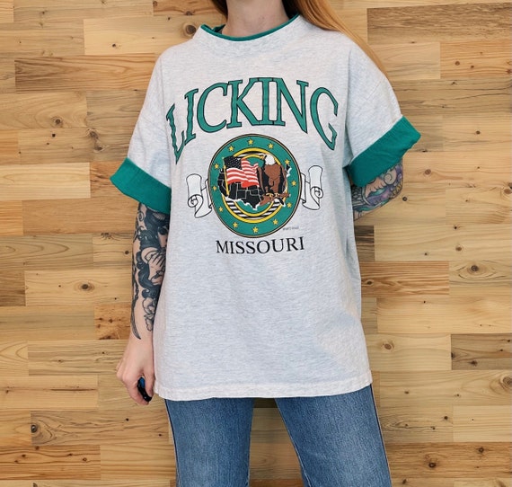 Vintage 90's Licking Missouri Souvenir Travel Tee Shirt T-Shirt