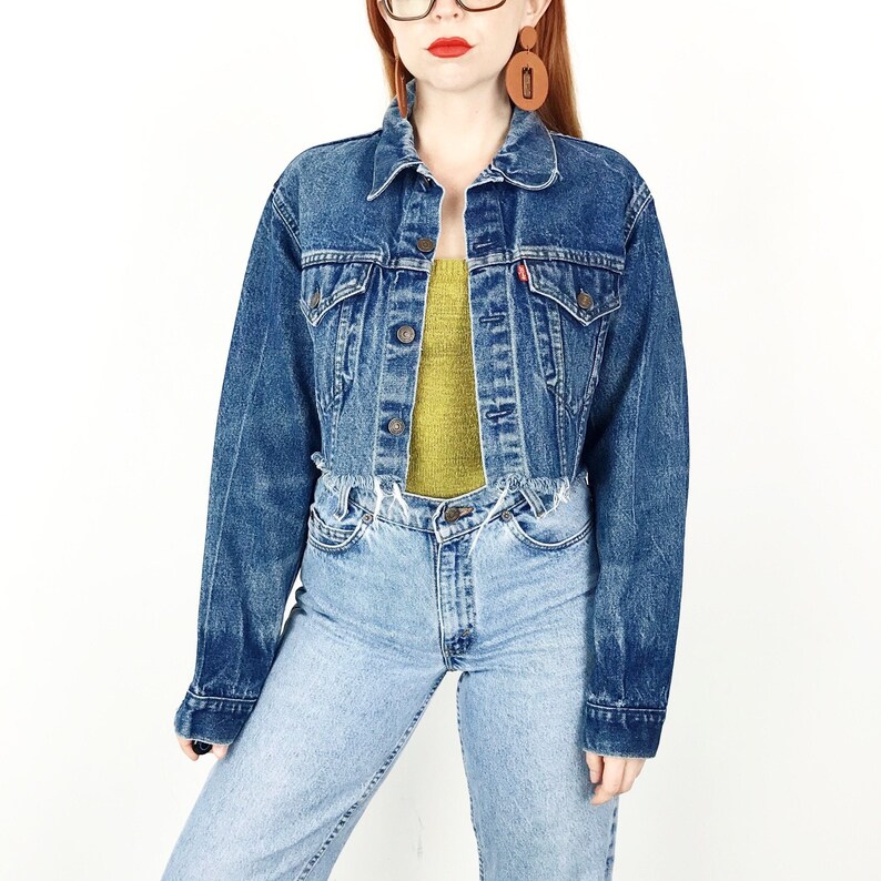 levi's cropped denim jacket