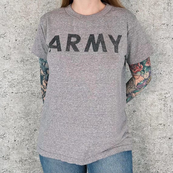 80's Soft Comfy Army Physical Fitness Uniform Vintage Tee Shirt T-Shirt