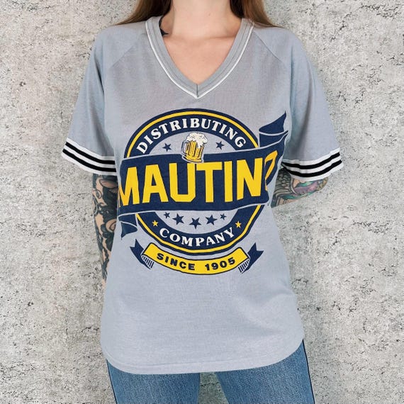 70's Mautino Distributing Company Jersey-Style Tee Shirt T-Shirt