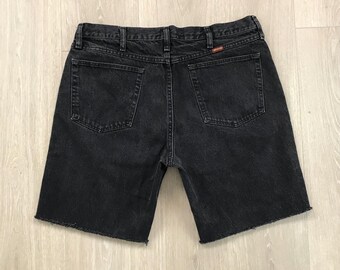 【はこぽす対応商品】 Vintage Denim Bermuda Black XL Size Baggy Jorts / Shorts パンツ