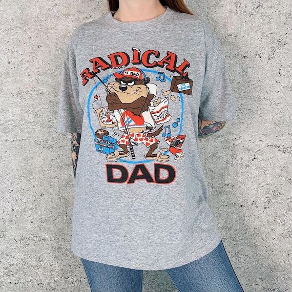 80's Taz Looney Tunes Vintage Radical Dad Tee Shirt T-Shirt