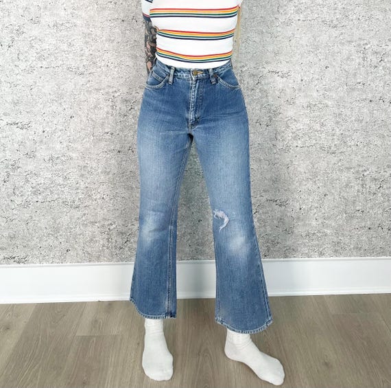 Lee Riders Vintage 1970's Flare Jeans / Size 24 - image 2