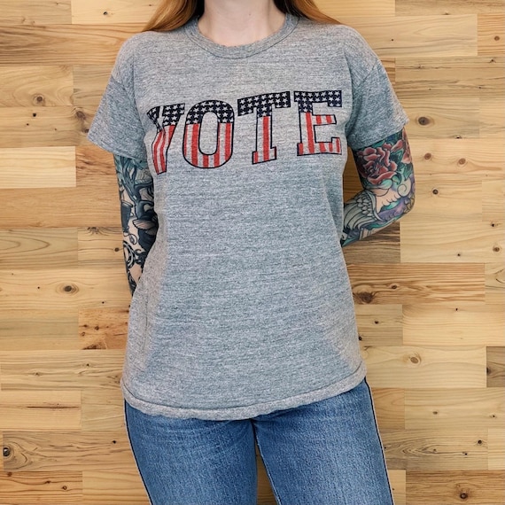 Vintage 1970's VOTE Election Tee Shirt T-Shirt
