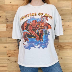 Vintage 1991 Monsters of Rock Tour Tee - AC/DC, Metallica, Black