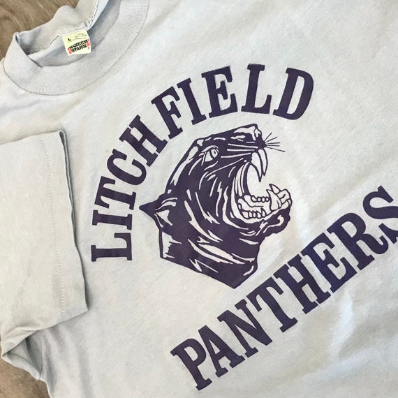 80's Soft Vintage Litchfield Panthers School Masc… - image 4