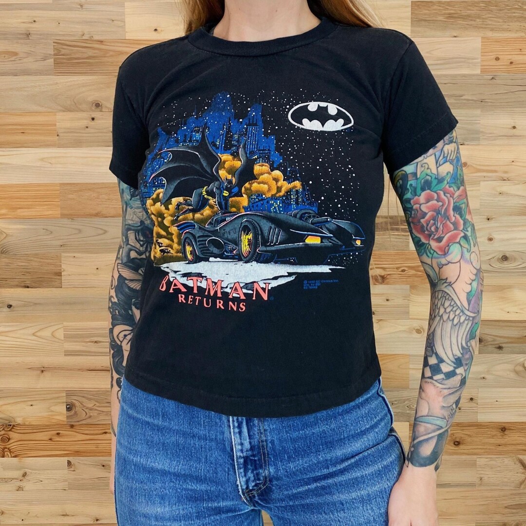 Batman Returns 90's Vintage DC Comics 1992 Baby Tee Shirt T-shirt